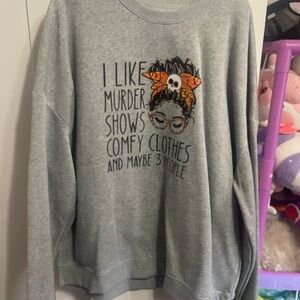 Gray Graphic Women's Sweater